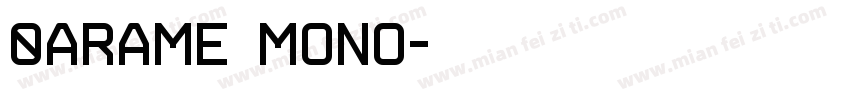 0Arame Mono字体转换
